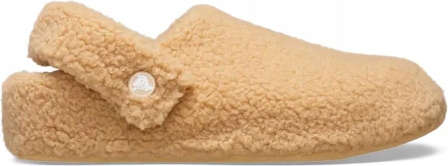 Crocs Classic Cozzy Heren Sloffen Warm Kunstbont Met Hielband Wheat