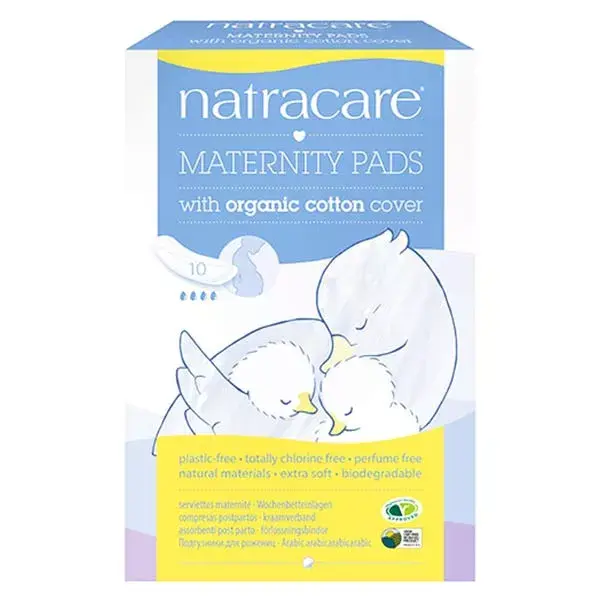 Absorventes pós-parto Natracare, 10 unidades