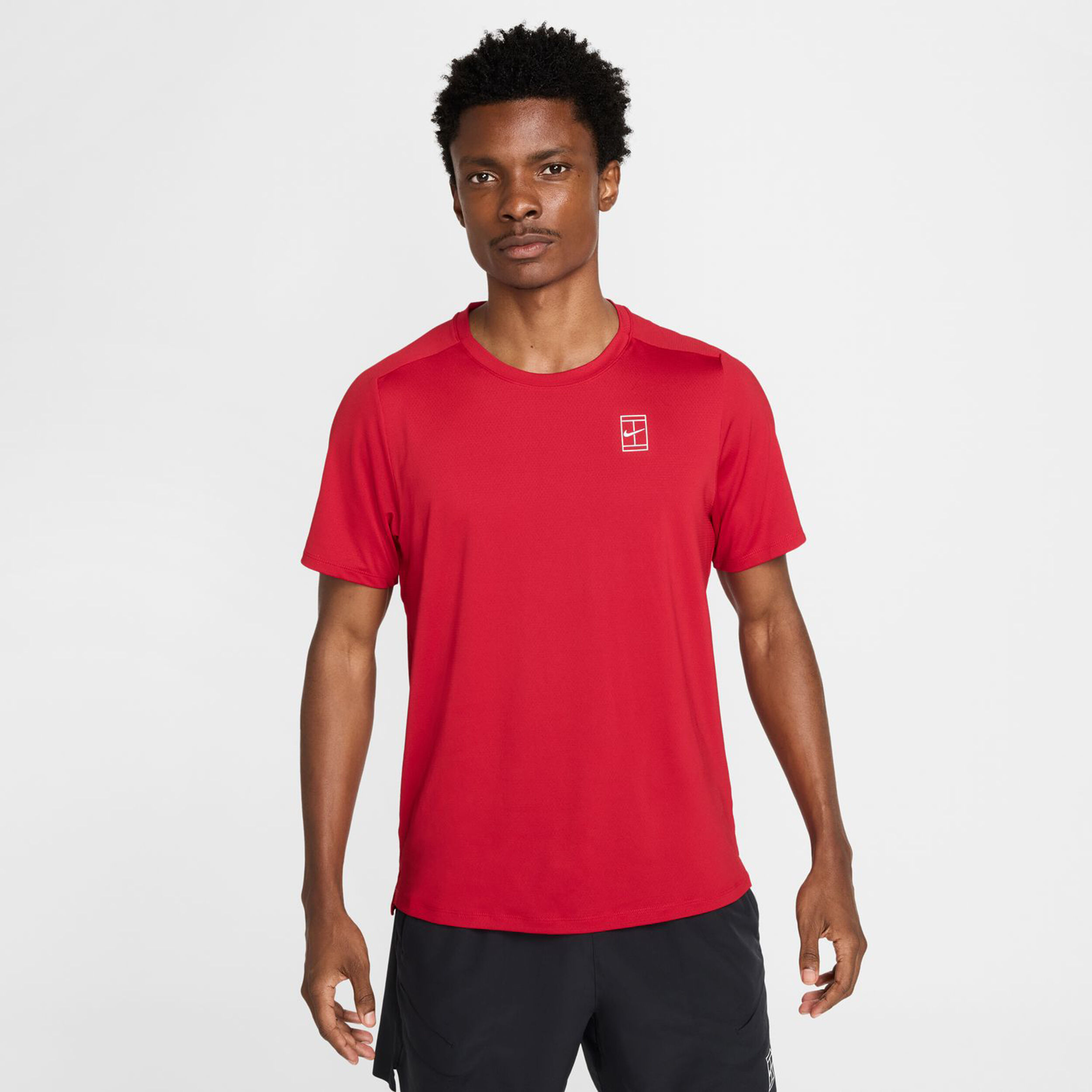 Nike Court Dri-Fit Advantage T-shirt Hommes - Rouge , Blanc