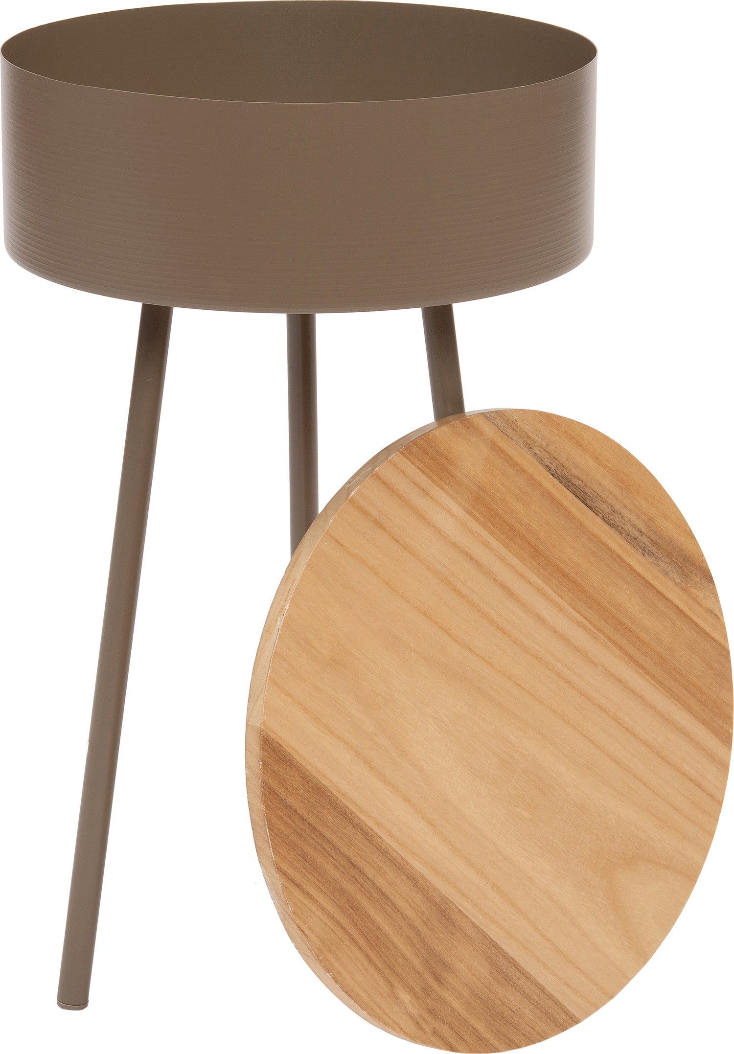 Intratuin bijzettafel Coco grijs D 32 H 50 cm