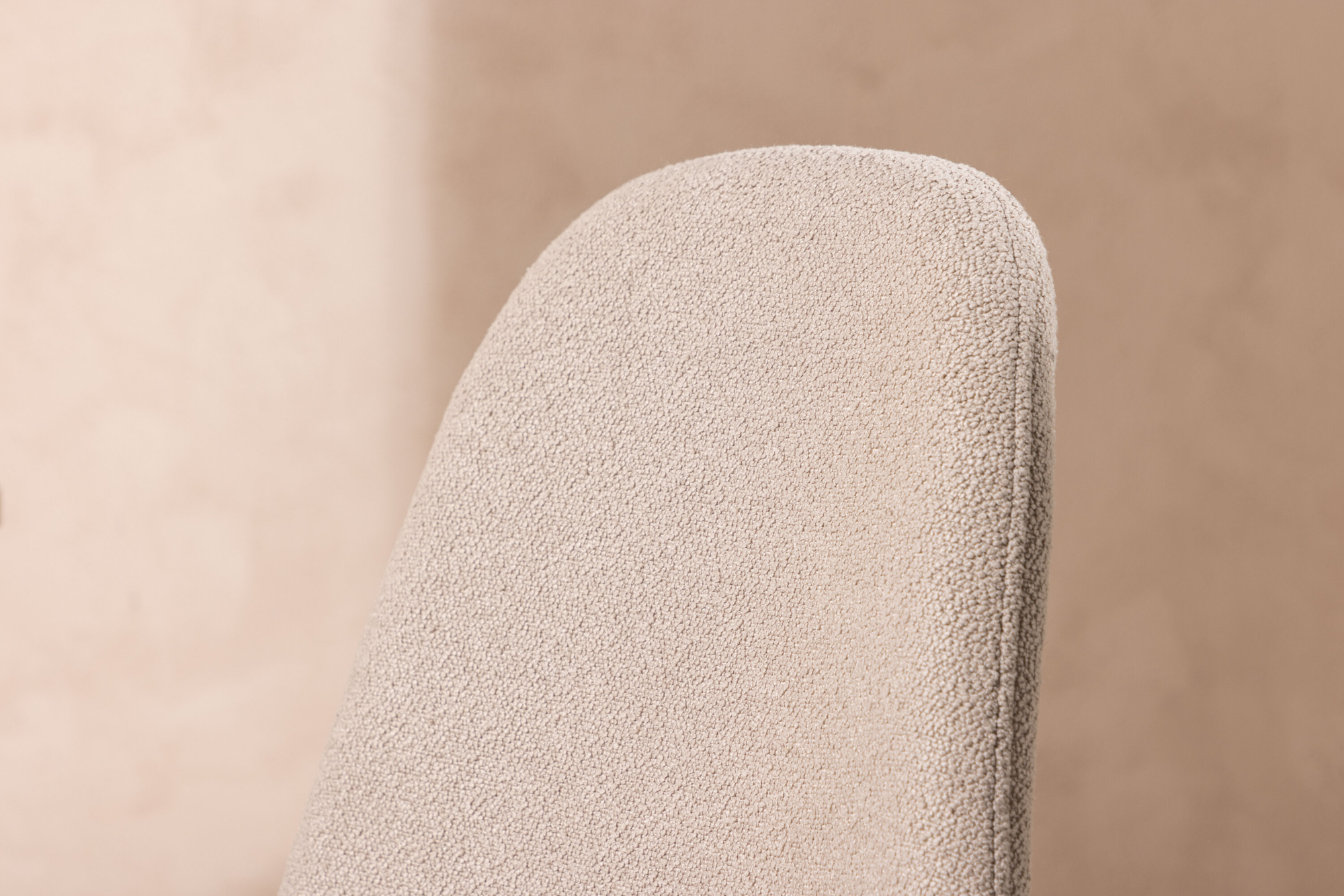 Eetkamerstoel Hakaro beige bouclé - set van 2