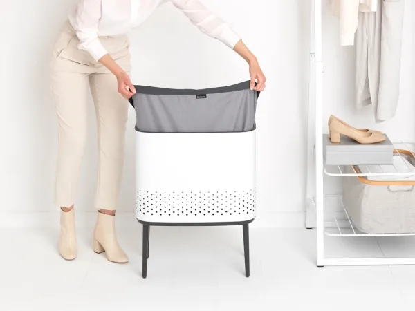 Brabantia 200502, 60 L, Rektangulær, MDF, Hvid, Sort