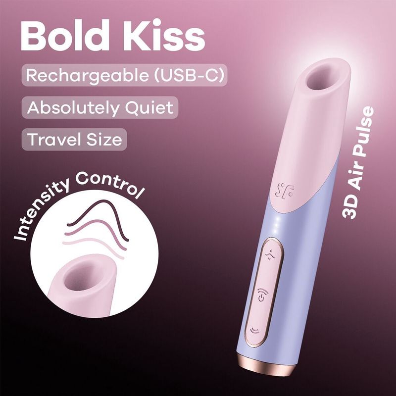 Satisfyer - Bold Kiss - Drukgolfvibrator - Roze
