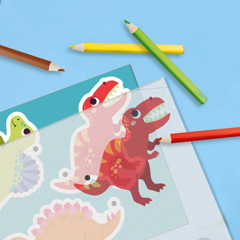 SES Creative krimpfolie dino sleutelhangers