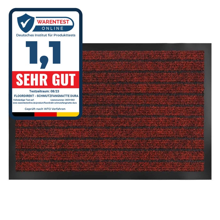 Dura vuilvangmat - Deurmat voor binnen & buiten - Rood 50 x 80 cm