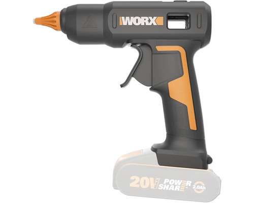 Worx accu lijmpistool + GRATIS bonusartikel: 20V accu WA3644 (4.0Ah)