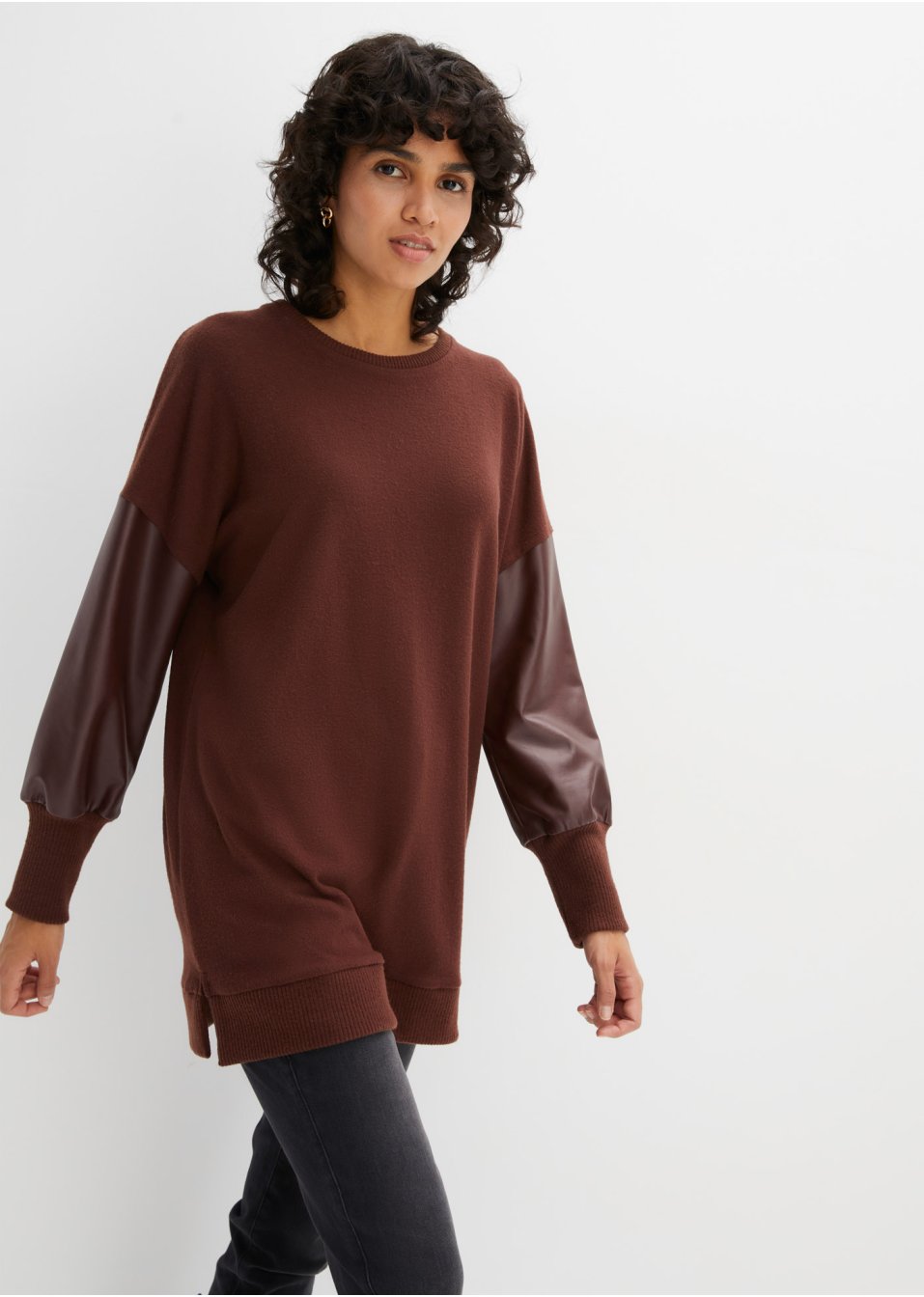 T-shirt en maille avec empiècement manches
