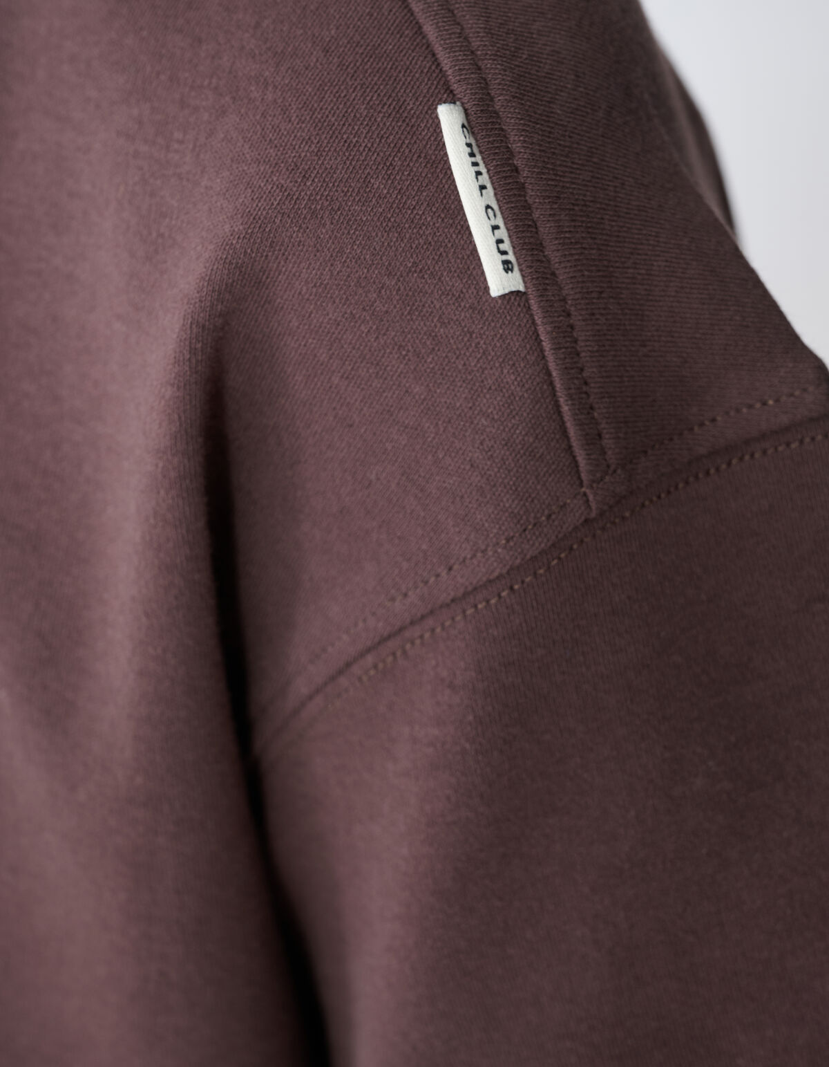 Basis Label T-shirt Donkerbruin