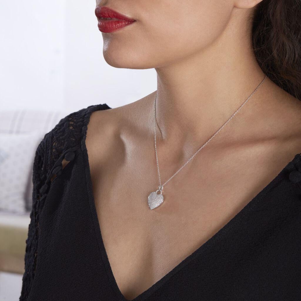 Collier Achilles Argent Blanc Oxyde De Zirconium