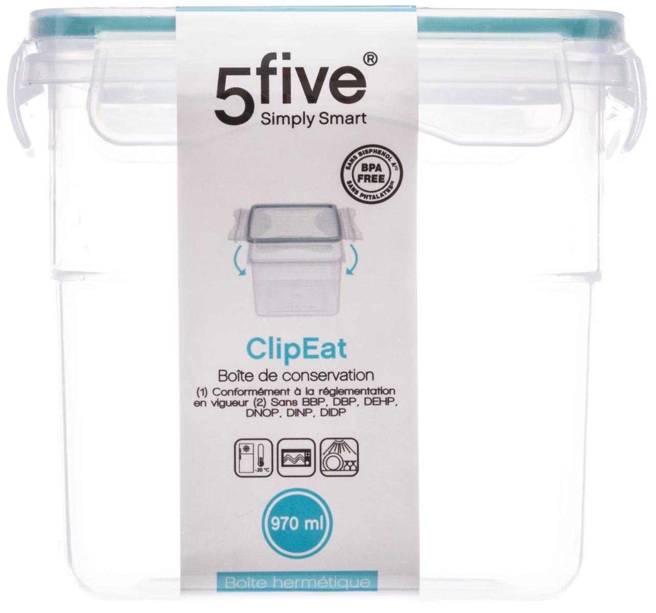 BOITE RECTANGLE HAUT CLIPEAT 970ML