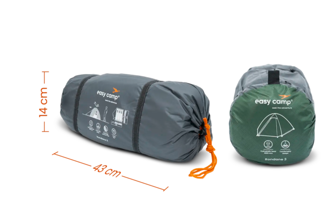 Easy Camp Rondane 3 leichtes Trekkingzelt für 3 Personen