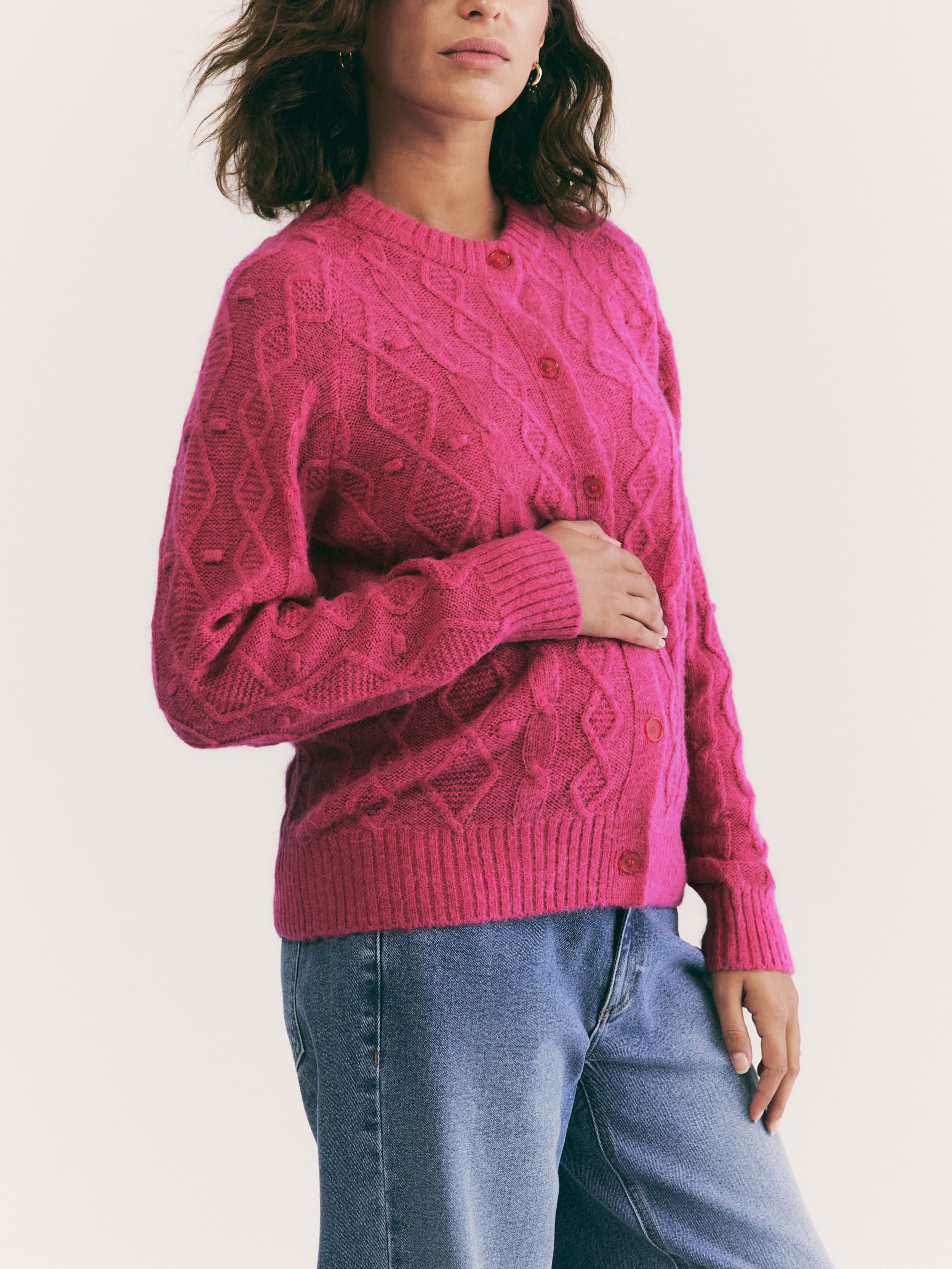 Cardigan mit Wolle und Alpaka