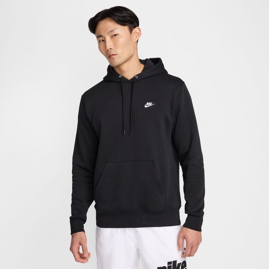 Nike Sweat à Capuche Club - Noir/Blanc
