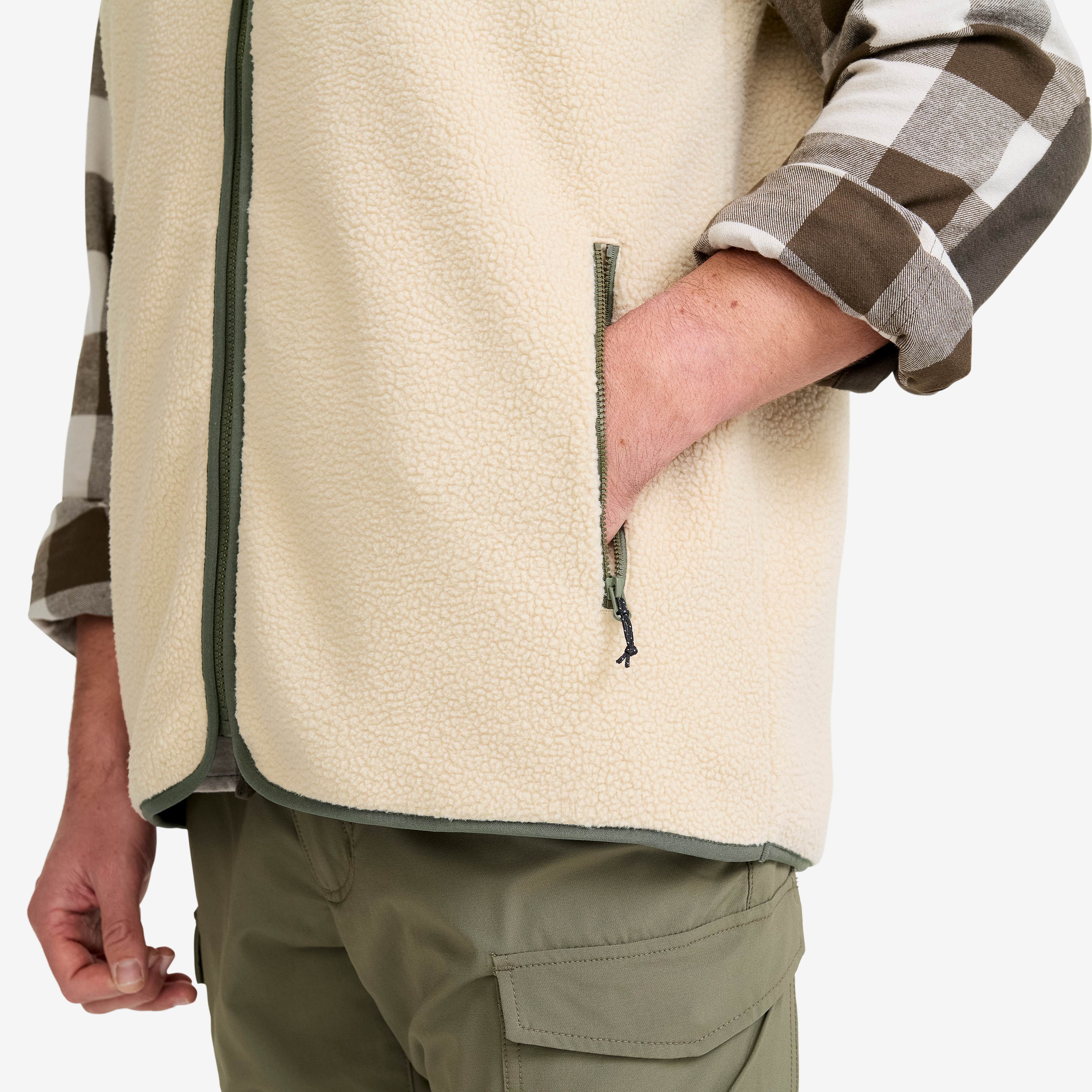 Canyon Full-zip Pile Fleece Vest Herre Peyote/Thyme