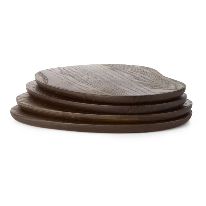 Ferm Living Planches de présentation Cairn en bois - Set de 4 | Marron
