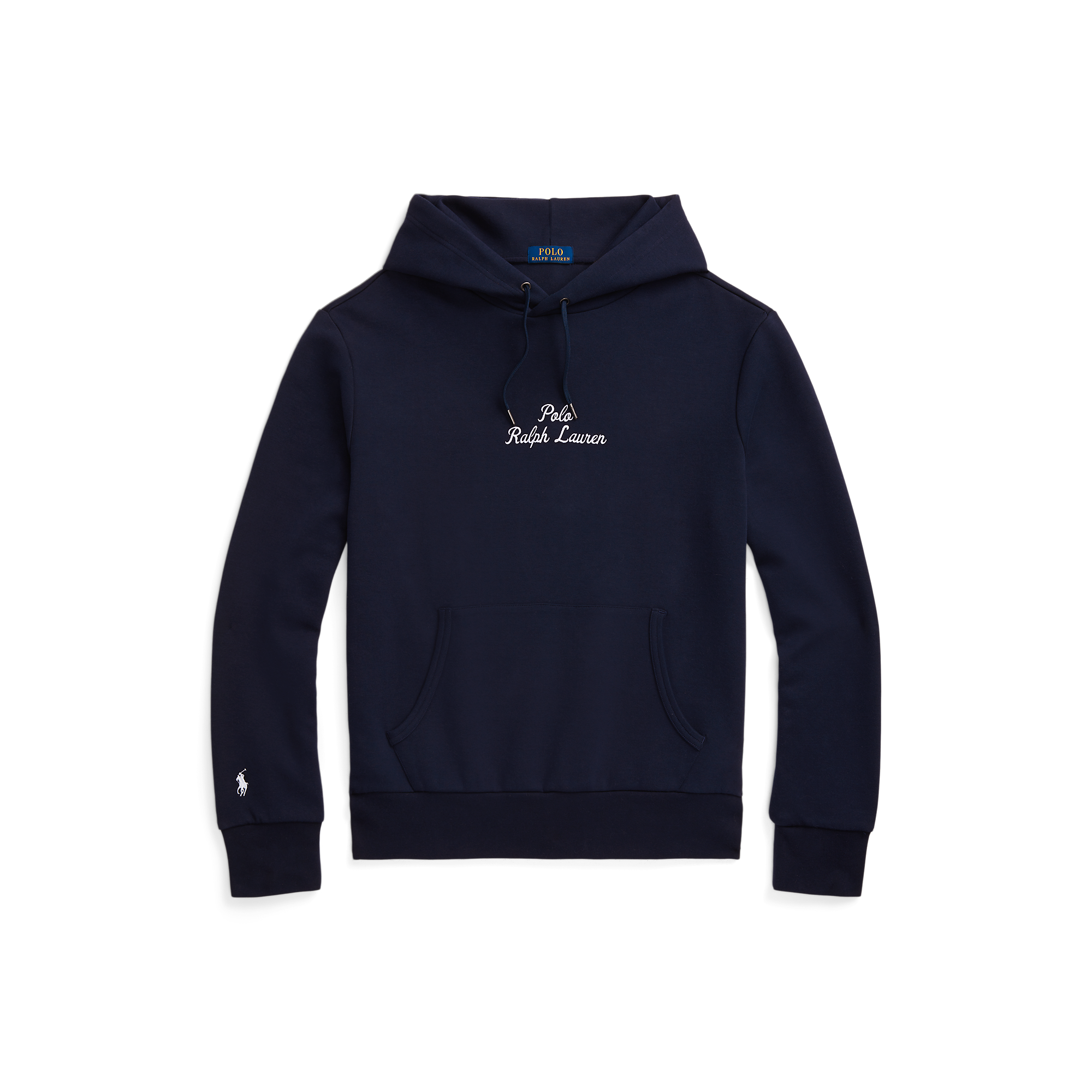Sweat à capuche droit en coton mélangé | Bleu