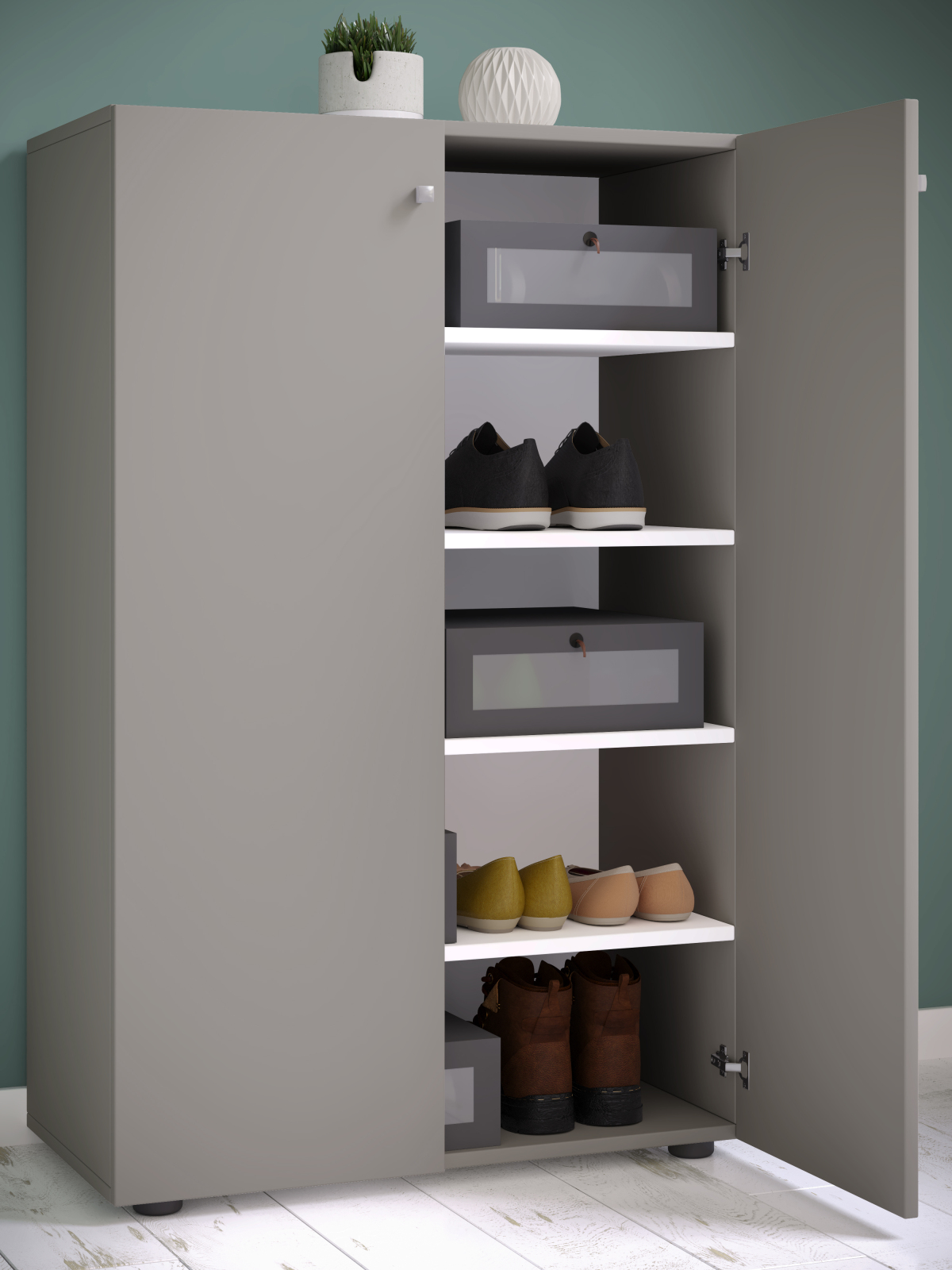 Mehrzweckschrank LONA XL - grau - Holz - 110 cm