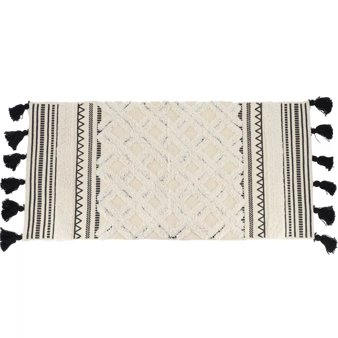 Tapis de bain coton (45 x 90 cm) Agadir Noir