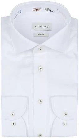 Profuomo Twill Overhemd Wit PPWH10014A-2 kopen