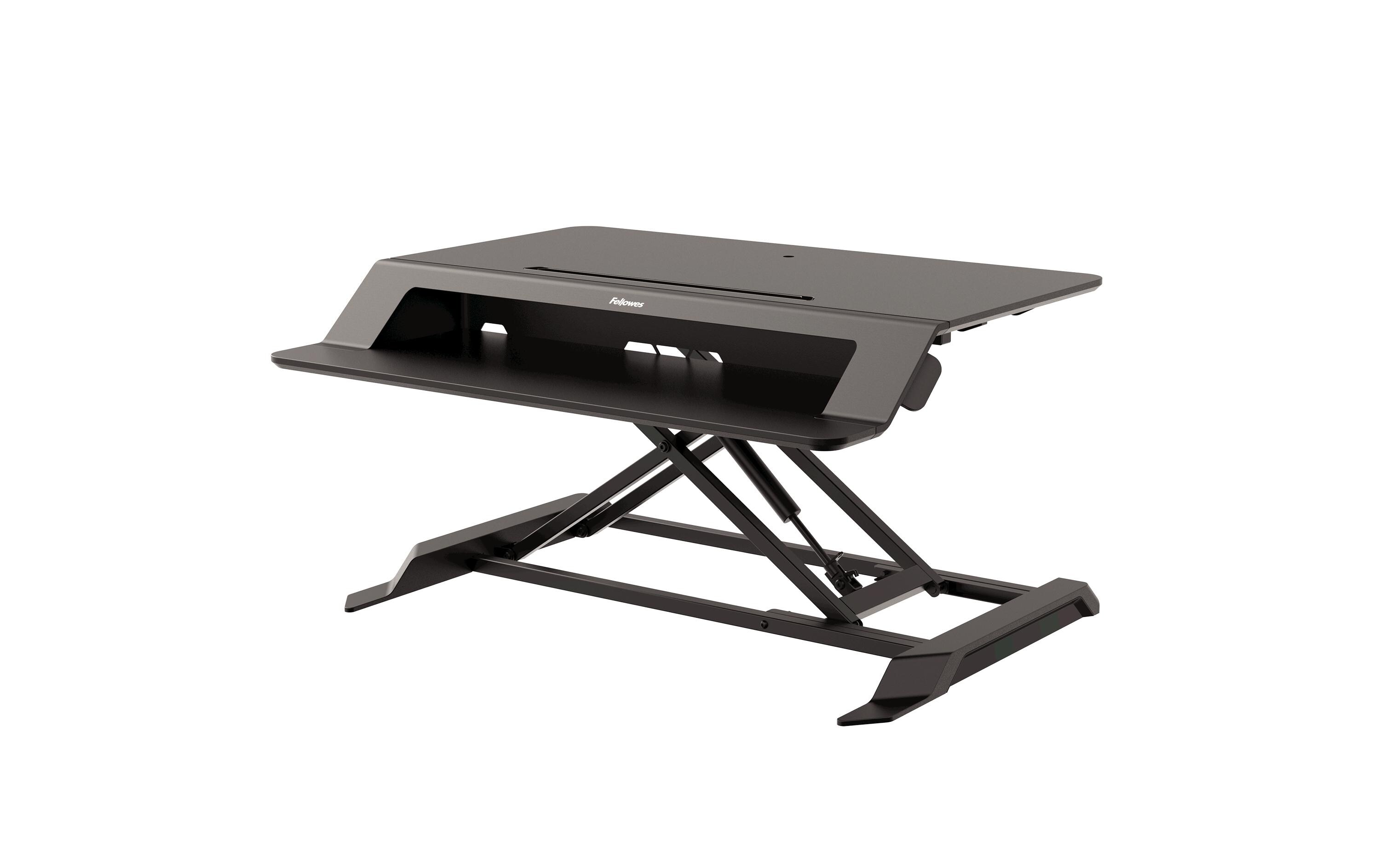Bildschirm-Ständer Lotus LT Schwarz<br>Sitz-Steh Workstation, höhenverstellbar