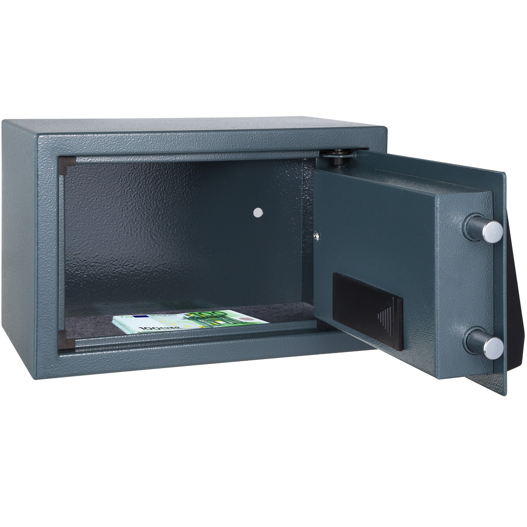 tectake® Elektronischer Safe, mit Doppelbolzen-Verschlusssystem, wählbarer Sicherheitscode und 2 Schlüssel zur Notöffnung, 20 x 31 x 22 cm