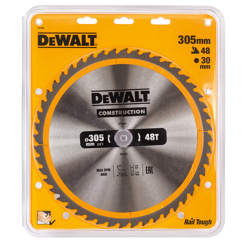 DeWALT Construction cirkelzaagblad 305x30mm 48T