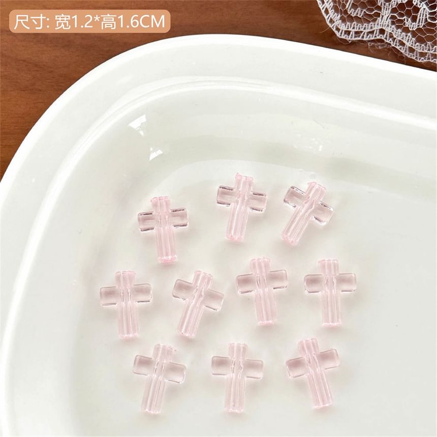 Tuhat - Set van 10: Kruis plastic DIY kaarthouder decoratie