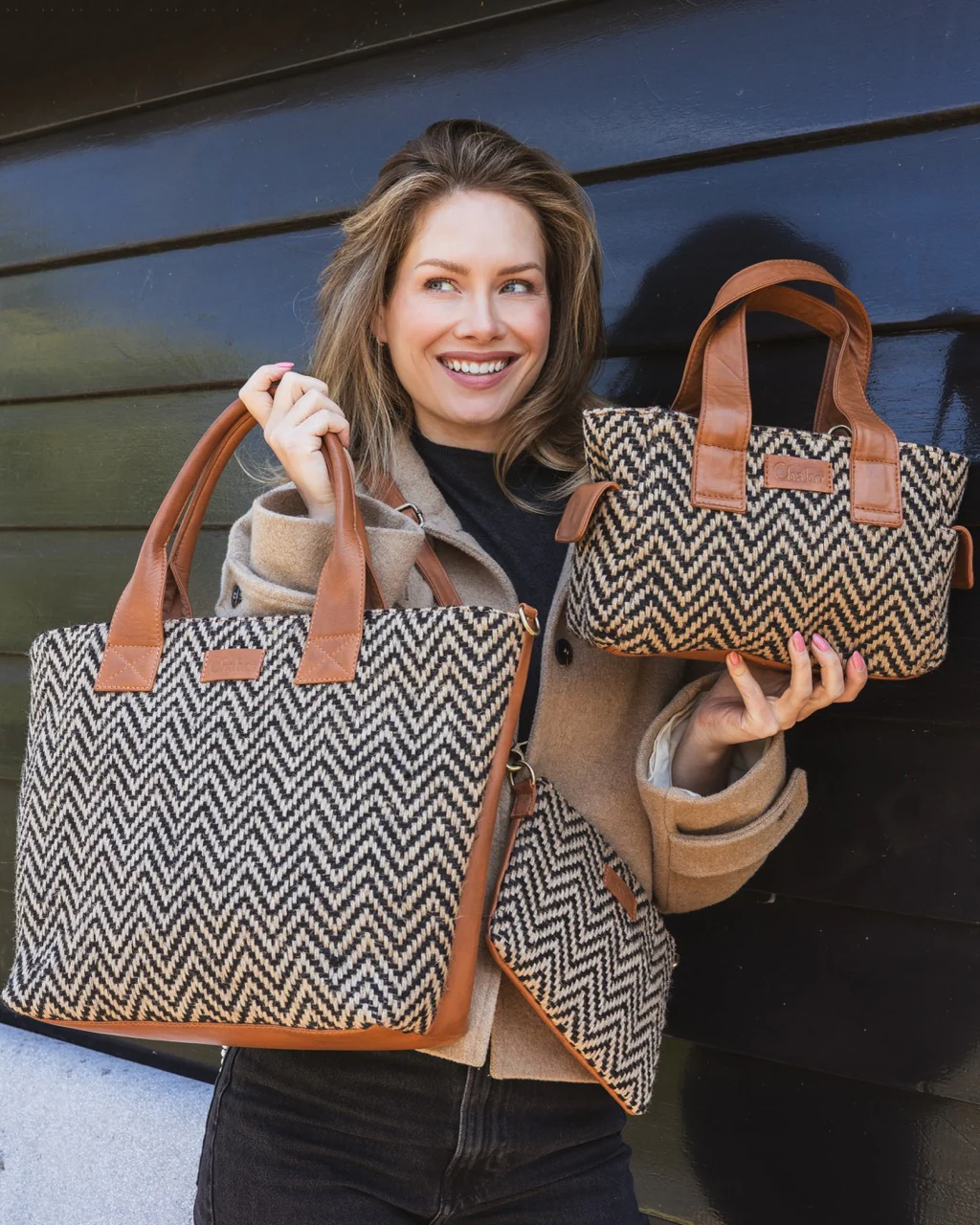 Chabo - Romio Jaquard Shopper - Cognac