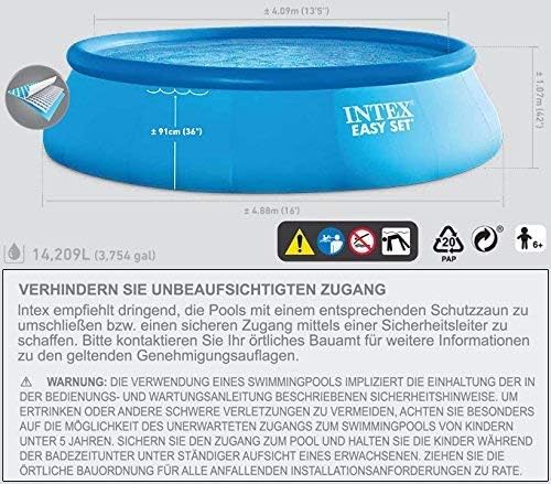 Intex Easy Set Aufstellpool, blau, Ø 457 x 122 cm