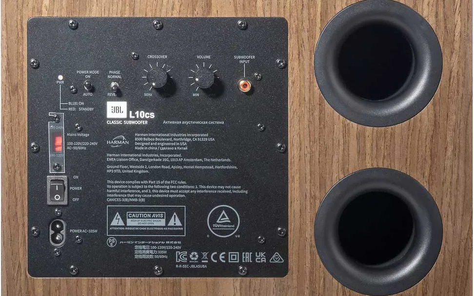 JBL L10CS Noyer Caissons de basses