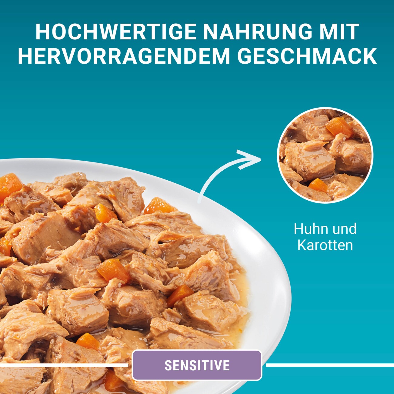 Purina ONE Sensitive Huhn & Karotten 4x85g