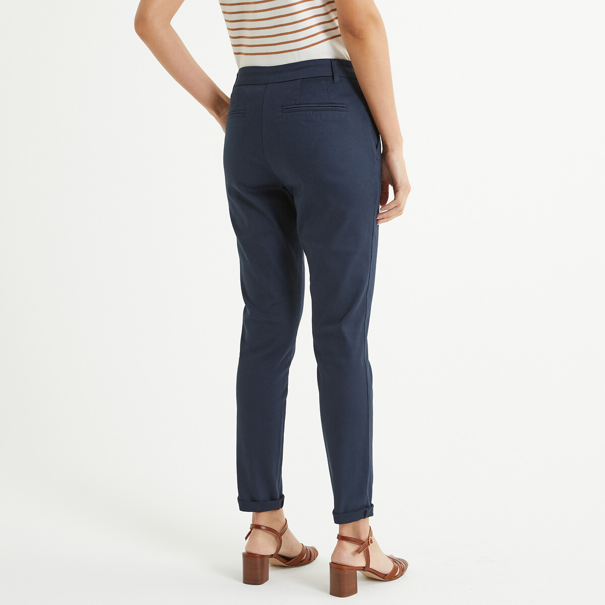 ANNE WEYBURN<br>Calça chino direita, esticar keperstof