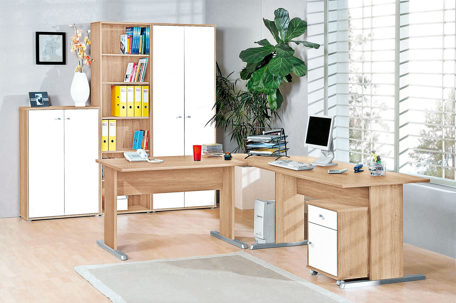 Kommode Tempra Sonoma Eiche Nachbildung/Weiß ca. 72 x 111 x 34 cm