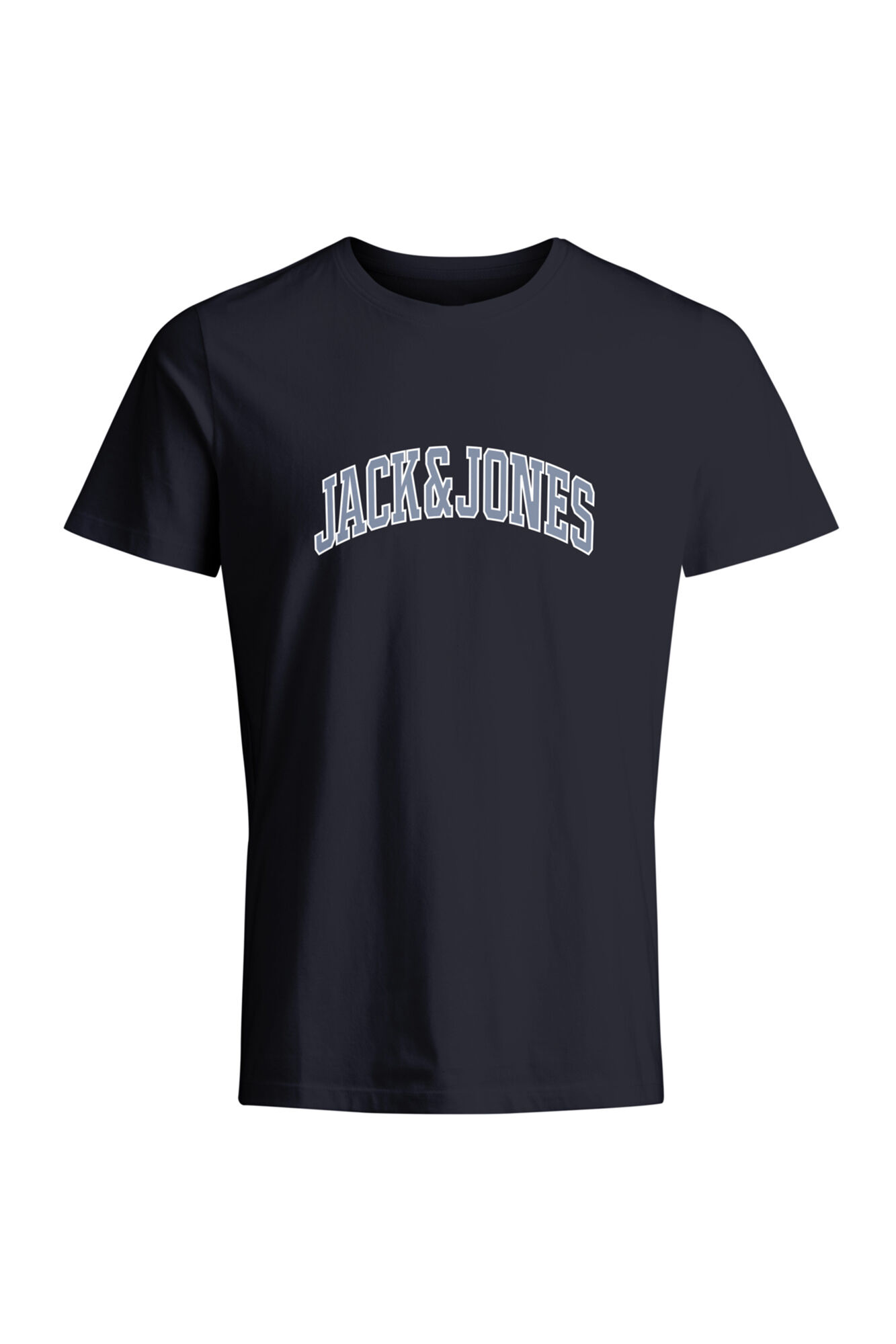 Camiseta de algodão com logo - Azul