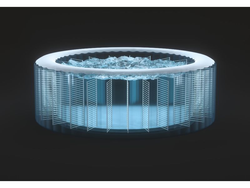 Intex Whirlpool Purespa Chevron Deluxe Ø 173 Hochmoderner Whirlpool sorgt für Entspannung auf Knopfdruck