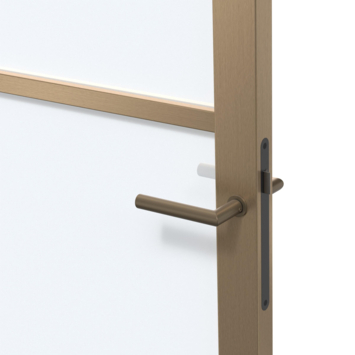 Arne & Bodil binnendeur ABE100 satijnglas - metallic brons staallook afwerking