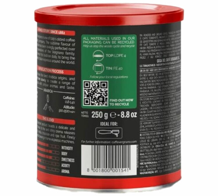 Café moulu Caffè Vergnano 100% Arabica - 1kg