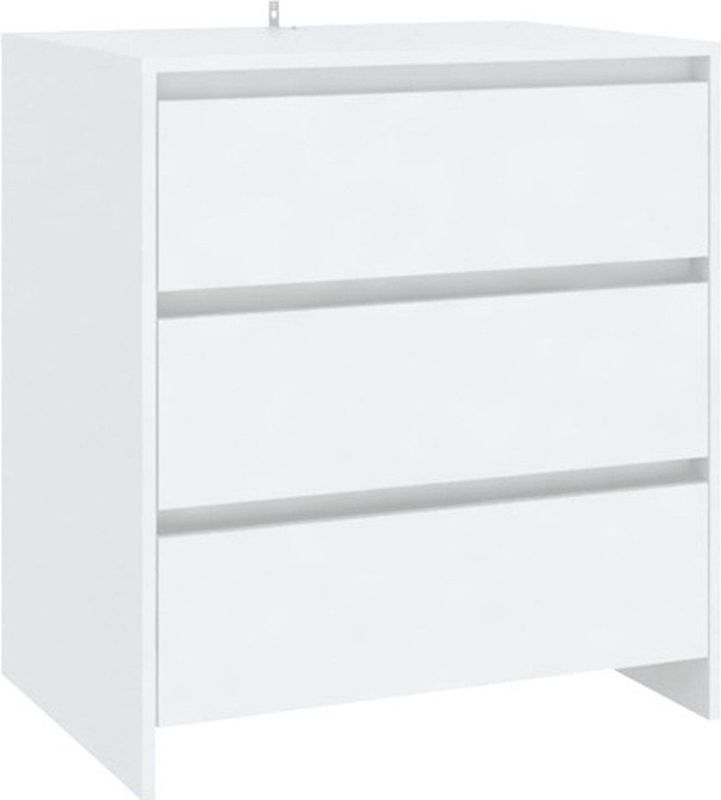 vidaXL - Dressoir - Wit - Bewerkt Hout - 3 Lades