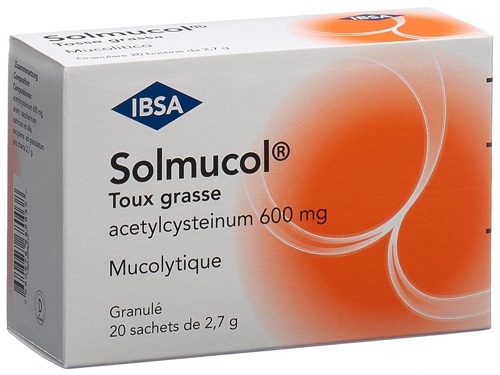 SOLMUCOL Erkältungshusten Gran 600 mg Btl 20 Stk