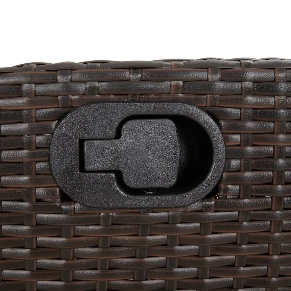 vidaXL - Verstelbare tuinstoelen - Voetensteun - Bruin - Poly rattan - 2 stuks