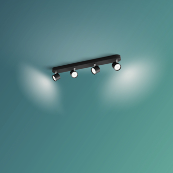 Philips spot Star 4-lichts zwart