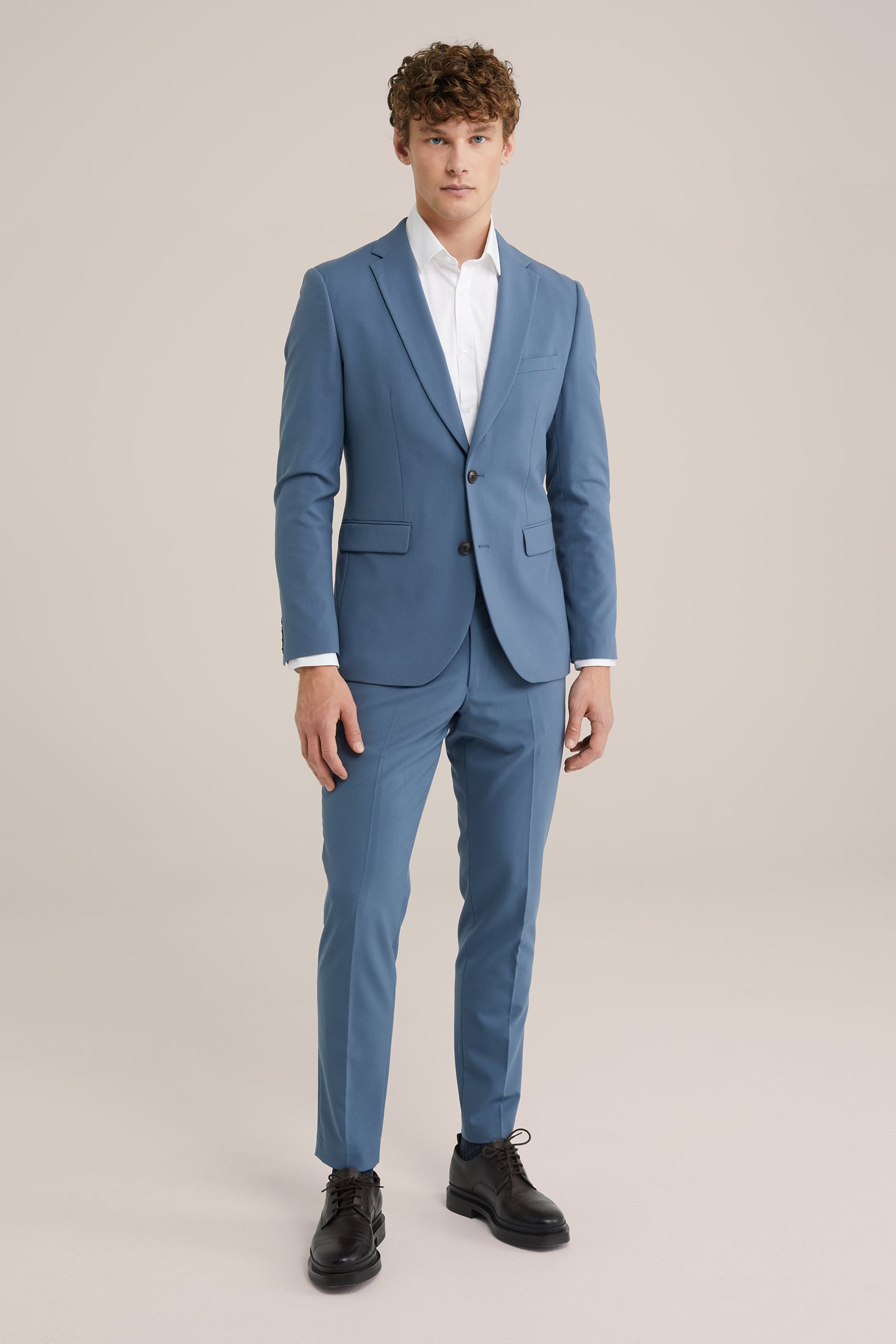 slim fit blazer Fundamentals Marineblauw