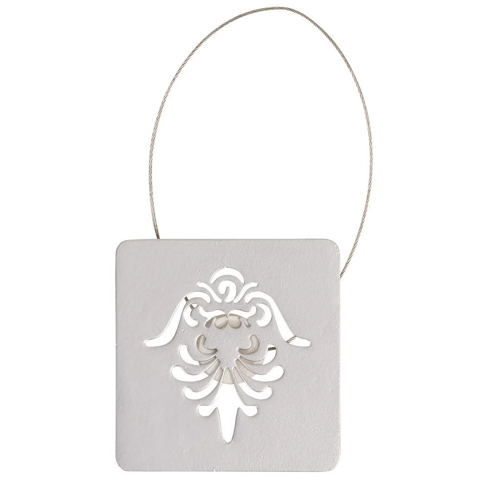 Embrasse aimantée carrée métal gris