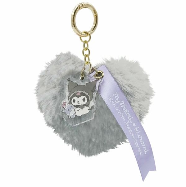 OST - Sanrio My Melody 50th & Kuromi 20th Fur Heart Sleutelhanger