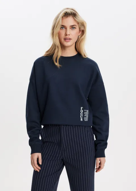 Sweater met print grow blauw (BLW.D)