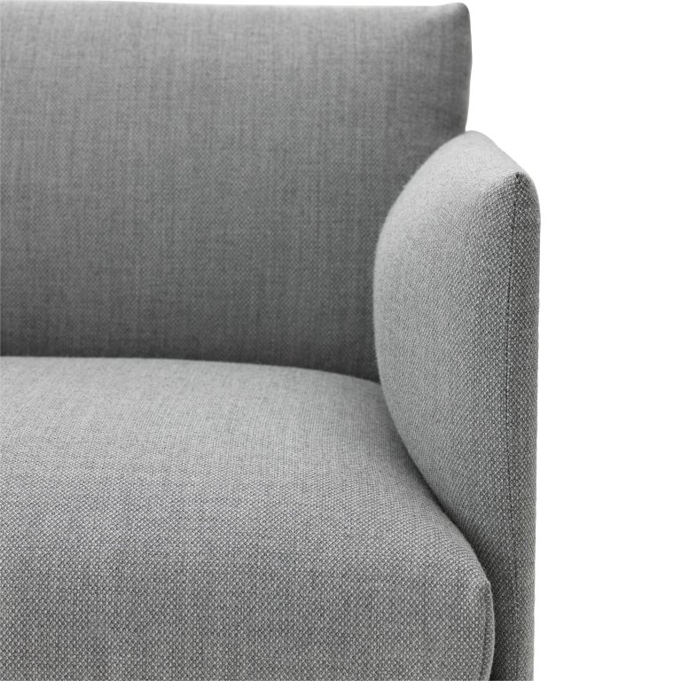 Muuto Outline bank 2-zits Fiord 151, onderstel zwart