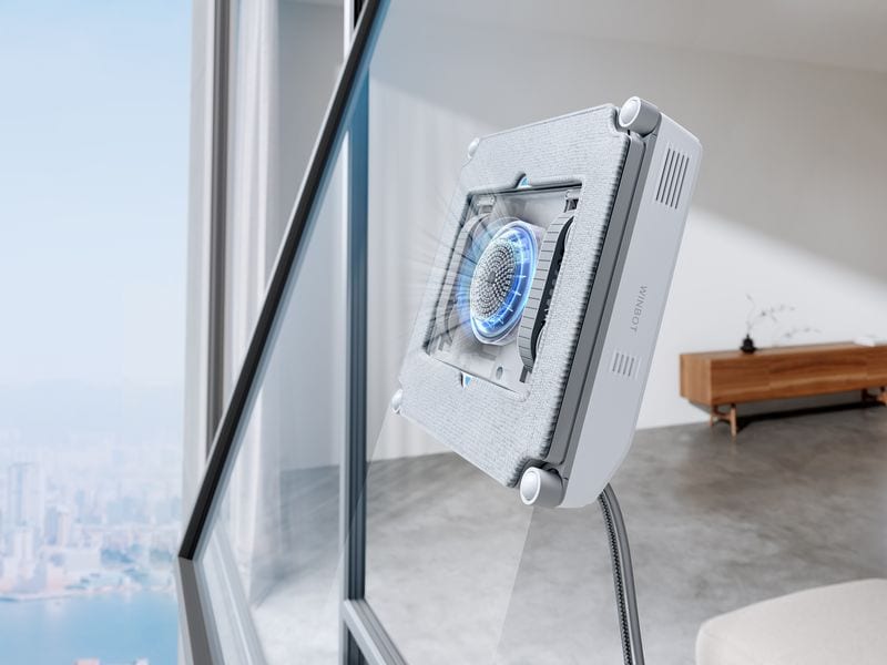Ecovacs Fensterputzroboter Winbot Mini Grau/Weiss Glasreinigungsroboter