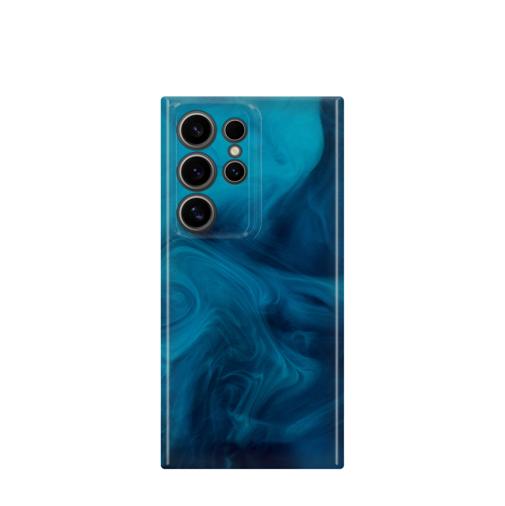 Samsung Galaxy S24 Ultra Kunststoff Hülle Mystic Marmor - Blau