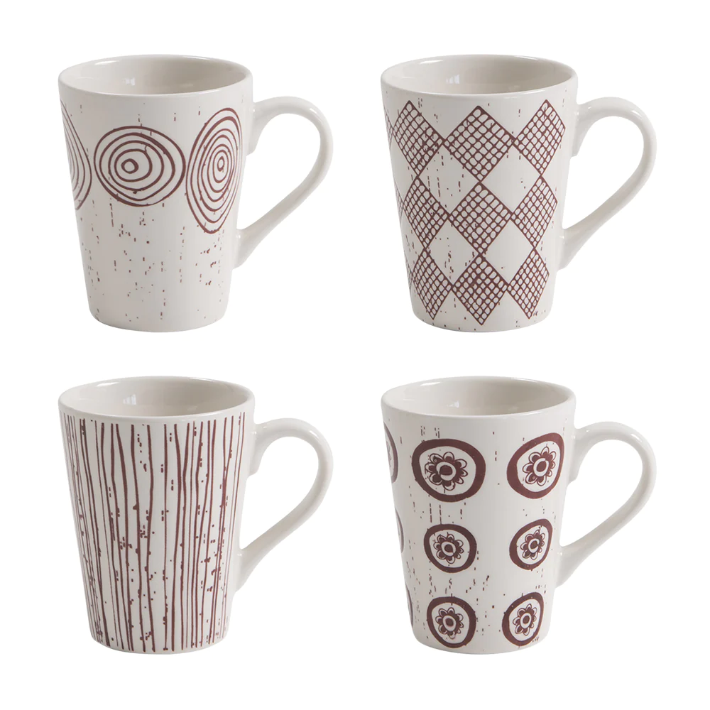 Coffret de 4 tasses Palawan 14 cl terra Table passion