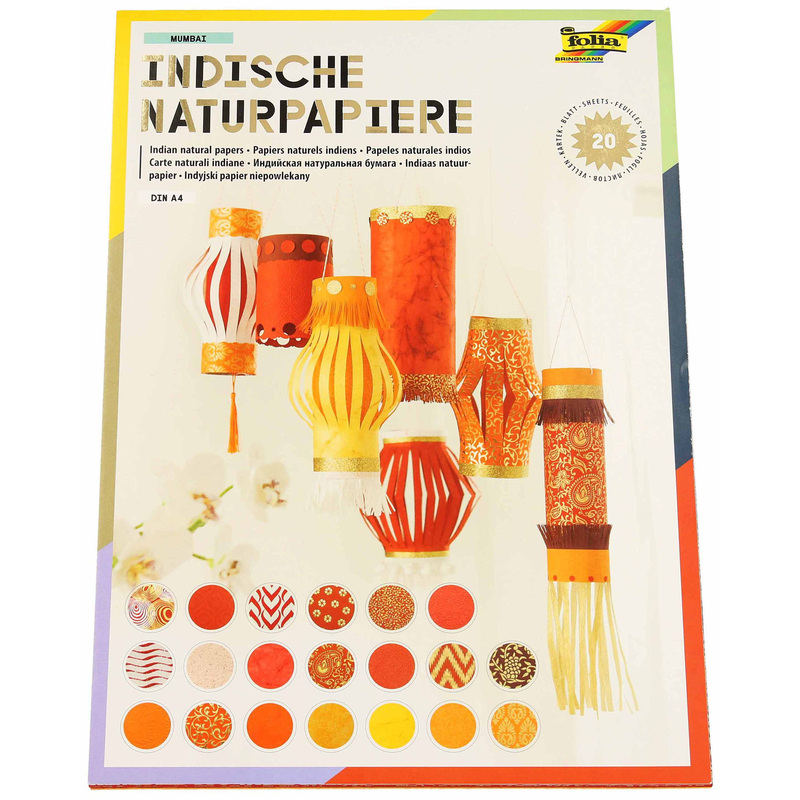Folia Motivblock Mumbai, A4, rot/orange, 20 Blatt